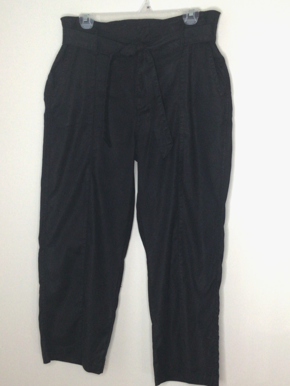 Level 99 Black Twill Pants with a Tie Belt Size 31